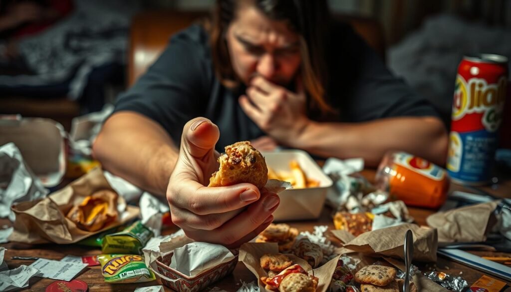 sinais de vício em comida