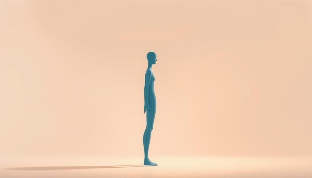 A serene, minimalist illustration depicting the contrast between physical and emotional hunger. In the foreground, two abstract human figures - one in cool tones, the other in warm hues - stand side by side, representing the differentiation between true physical need and the mental/emotional craving for sustenance. The cool figure conveys a sense of grounded, natural hunger, while the warmer figure embodies the more ephemeral, psychological hunger. The background is a soft, blurred gradient, creating a contemplative, introspective atmosphere. Subtle, elegant lighting casts gentle shadows, emphasizing the distinct natures of the two forms. This image aims to visually encapsulate the key differences between physical and emotional hunger.